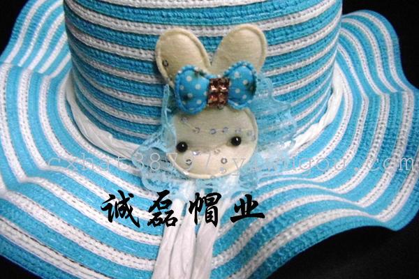 double color tape falbala small rabbit woven children sun hat double color tape falbala small rabbit woven children sun hat