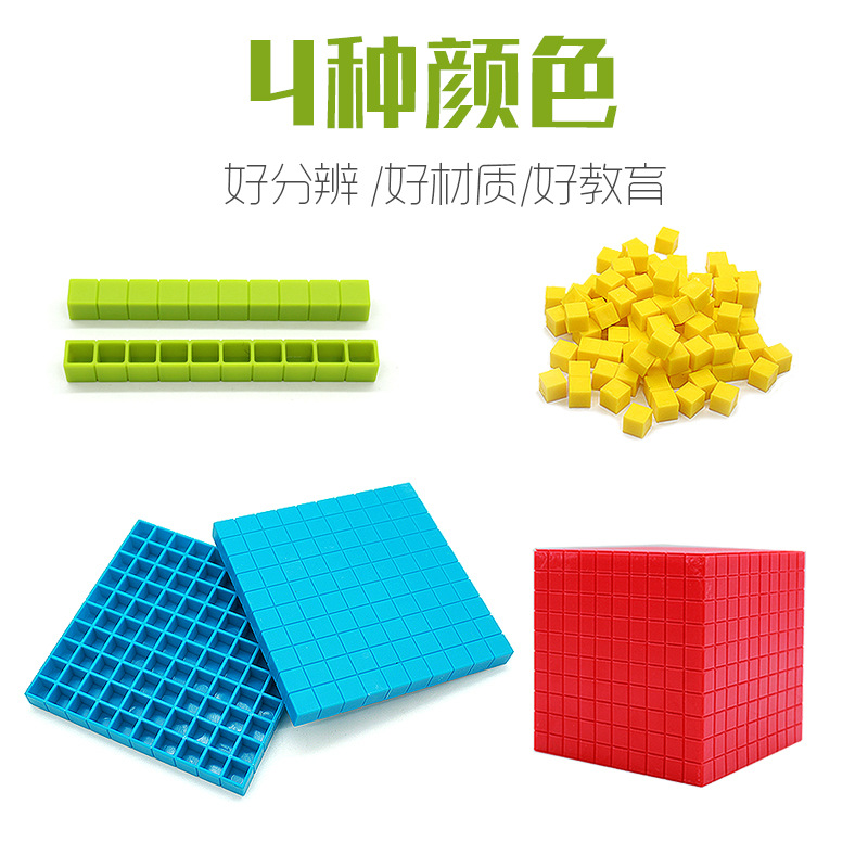 Mathematical Square Geometry 121 Pieces Montessori Early Education Teaching Aids Ten-Bit Group Educational Toys Brain Development