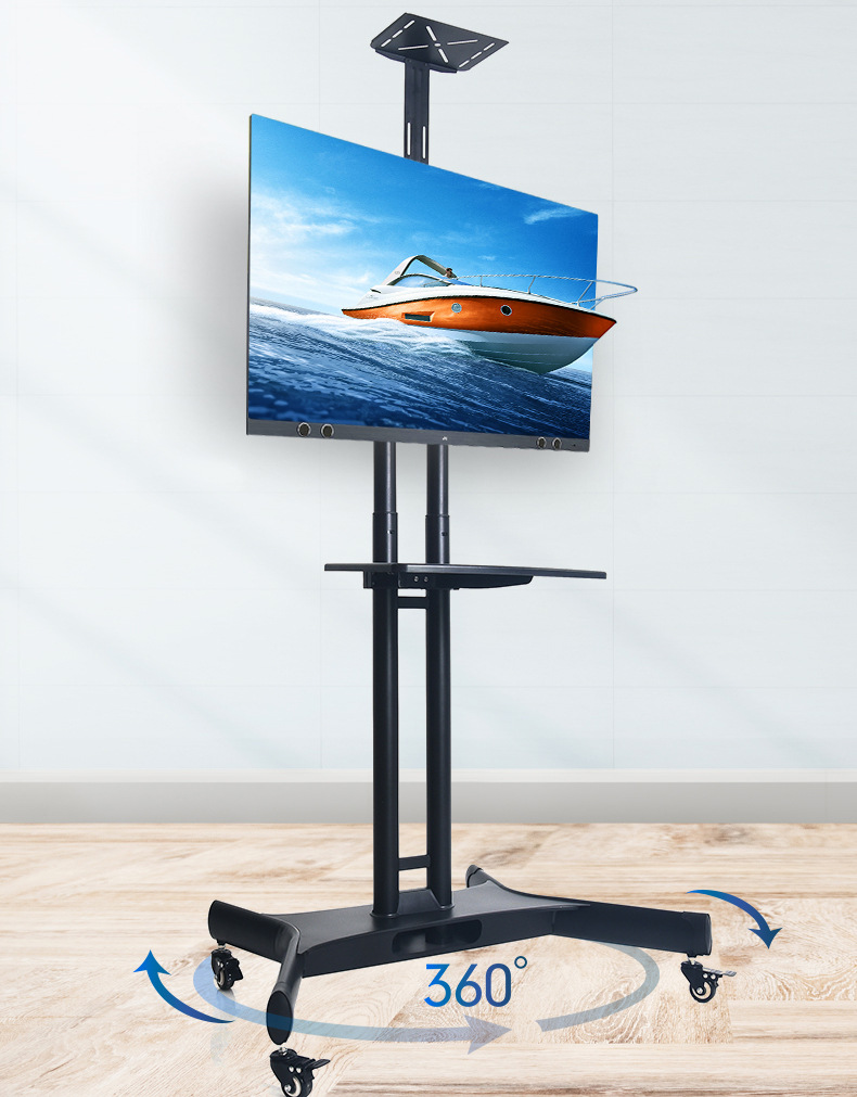 Cnxd LCD TV Mobile Stand Video Conference Rack Advertising Machine Trolley Floor Stand Teaching Integrated Stand