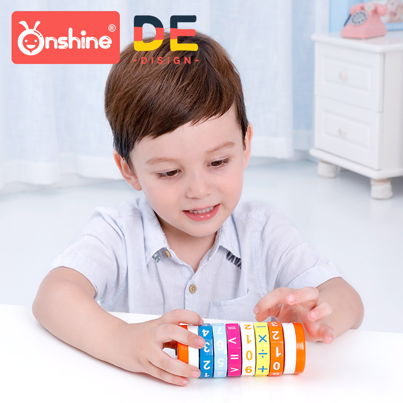 MultiColor Rubik&#039;s Cube Addition Subtraction Multiplication and Division Baby Early Education Wooden Teaching Aid