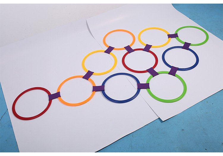Kindergarten Teaching Aids Children's Hopscotch Jumping Plaid Jumping Circle Sports Outdoor Parent-Child Toys Sensory Training Equipment Kindergarten Teaching Aids Children's Hopscotch Jumping Plaid Jumping Circle Sports Outdoor Parent-Child Toys Sensory Training Equipment