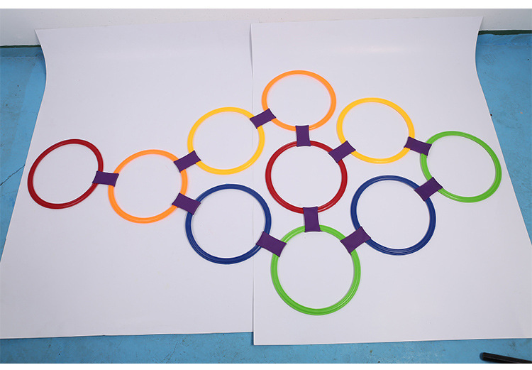 Kindergarten Teaching Aids Children's Hopscotch Jumping Plaid Jumping Circle Sports Outdoor Parent-Child Toys Sensory Training Equipment Kindergarten Teaching Aids Children's Hopscotch Jumping Plaid Jumping Circle Sports Outdoor Parent-Child Toys Sensory Training Equipment