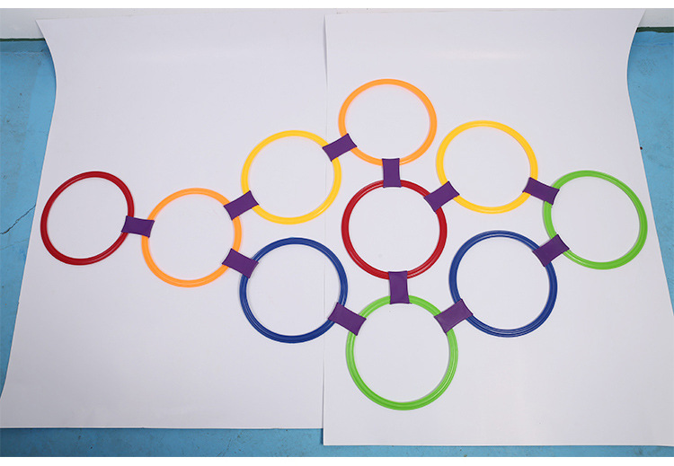 Kindergarten Teaching Aids Children's Hopscotch Jumping Plaid Jumping Circle Sports Outdoor Parent-Child Toys Sensory Training Equipment Kindergarten Teaching Aids Children's Hopscotch Jumping Plaid Jumping Circle Sports Outdoor Parent-Child Toys Sensory Training Equipment