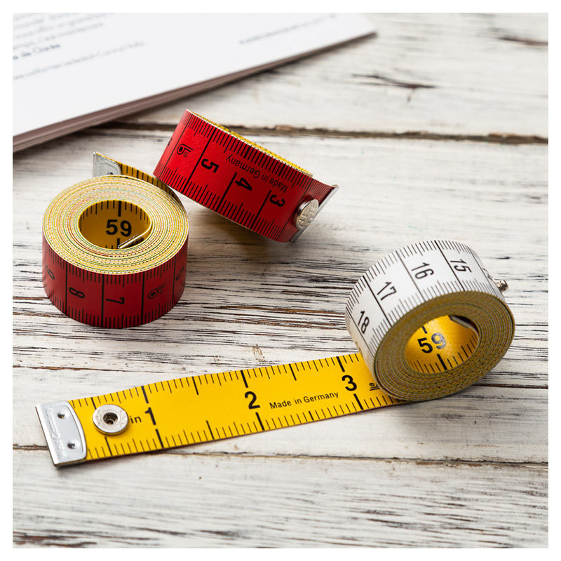 Sewing Special Tape Measure German Quality Color Buckle Tape Measure British Double-Sided Color Tape Measure Belt Button