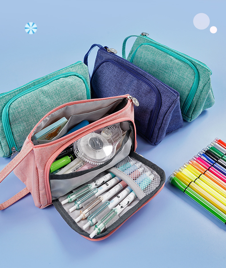 Simple Personality Learning Pencil Case Large Capacity Creative Men and Women Student Stationery Box Pencil Bag Pencil Case Learning Stationery Wholesale Simple Personality Learning Pencil Case Large Capacity Creative Men and Women Student Stationery Box Pencil Bag Pencil Case Learning Stationery Wholesale