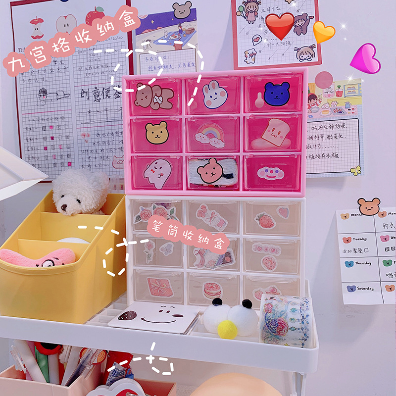 Yilan Sticky Notes Boxed Creative TikTok Cute Girl Heart Set Sticky Note Paper Color Note N Times Sticker Paper