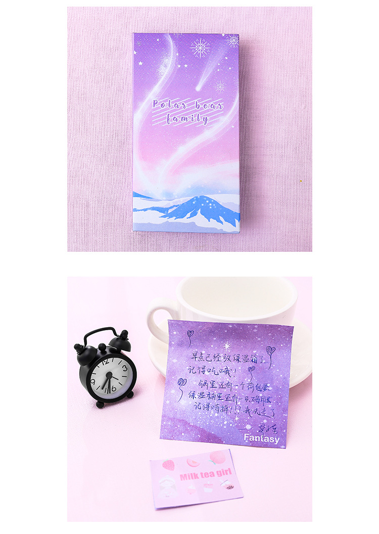 Yilan Sticky Notes Boxed Creative TikTok Cute Girl Heart Set Sticky Note Paper Color Note N Times Sticker Paper