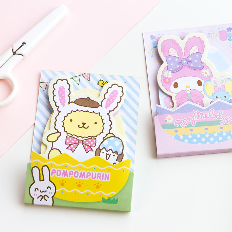 Japanese Cartoon Easter Egg Note Paper Hand Account Notes Left Note Sticker Sticky Notes