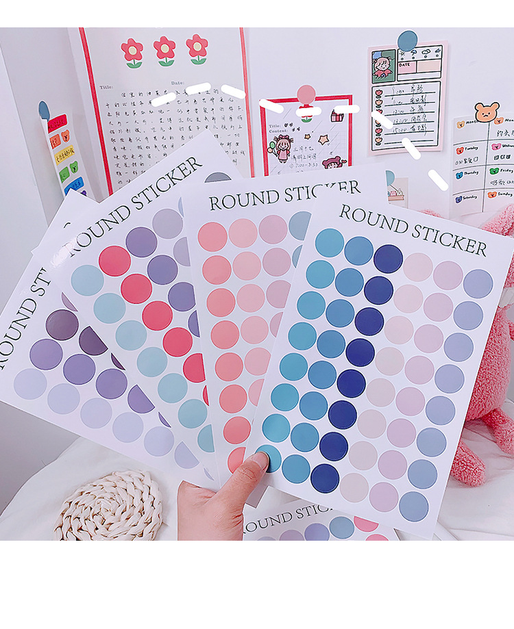 Salt Series Message Memo Note Sticker Korean Ins Style Dot Mobile Phone Hand Ledger Sticker DIY Stickers Journal Decorative Stickers