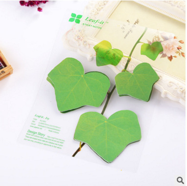 Creative Stationery Imitate Leaves Sticky Notes Environmental Protection Maple Leaf Note Sticker Classroom Note Message Sticker