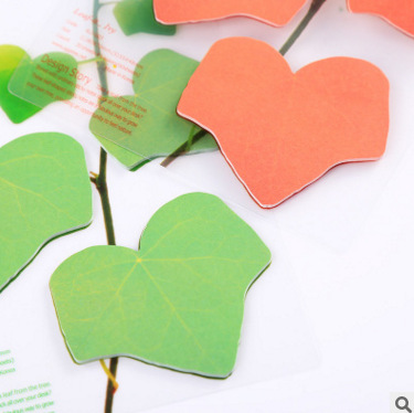 Creative Stationery Imitate Leaves Sticky Notes Environmental Protection Maple Leaf Note Sticker Classroom Note Message Sticker