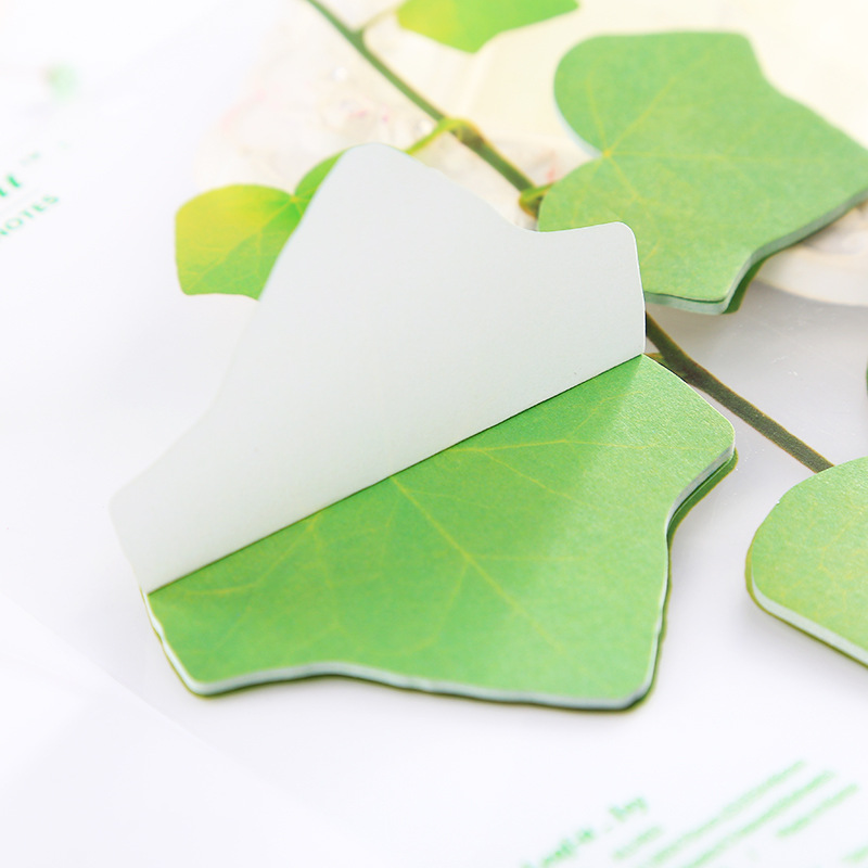 Creative Stationery Imitate Leaves Sticky Notes Environmental Protection Maple Leaf Note Sticker Classroom Note Message Sticker