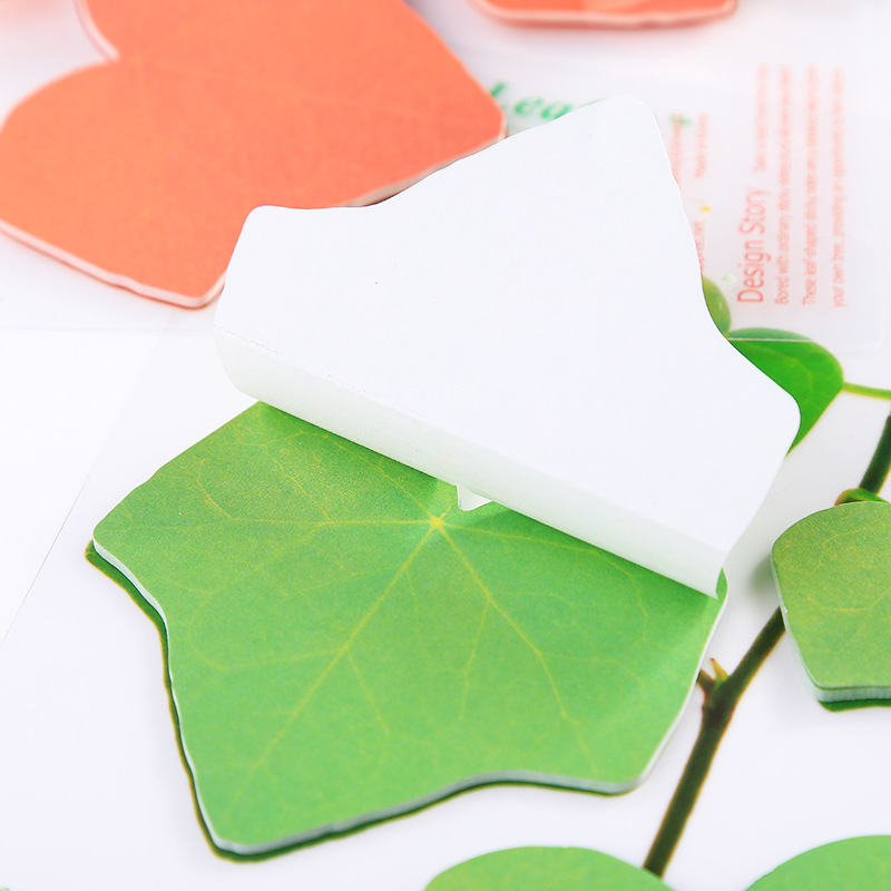 Creative Stationery Imitate Leaves Sticky Notes Environmental Protection Maple Leaf Note Sticker Classroom Note Message Sticker