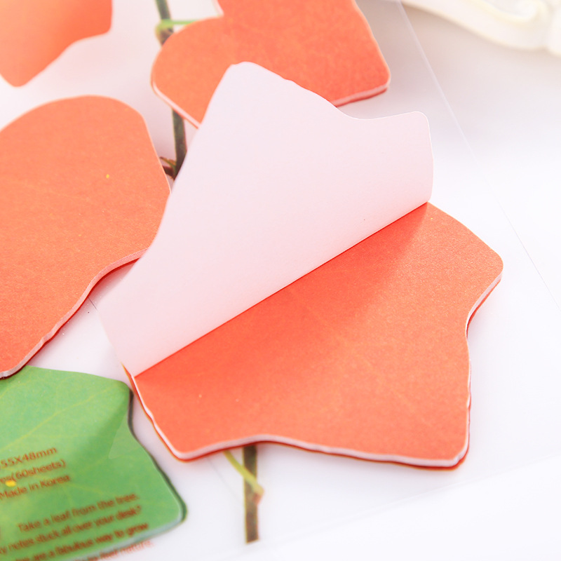 Creative Stationery Imitate Leaves Sticky Notes Environmental Protection Maple Leaf Note Sticker Classroom Note Message Sticker