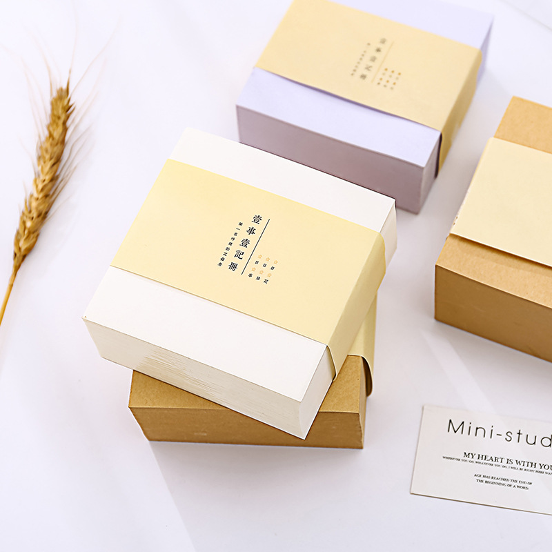 Yilan Korean Thickened Quadrel Note N Times Sticker Simple Stationery Blank Tear-off Note Pad Sticky Notes 400 Sheets