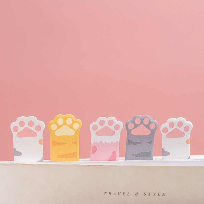Tiangao Cat&#039;s Paw Sticky Notes Cute Event-Recording Notepaper Note Sticker Good-looking Writable Notepad Stickers Wholesale