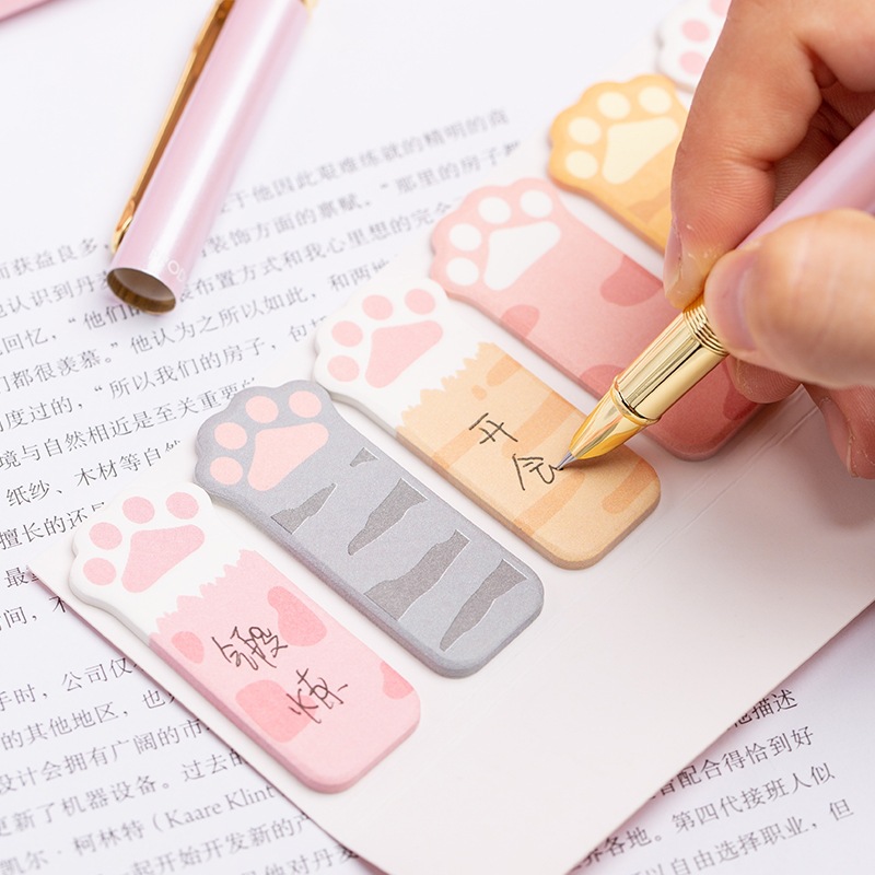 Tiangao Cat&#039;s Paw Sticky Notes Cute Event-Recording Notepaper Note Sticker Good-looking Writable Notepad Stickers Wholesale