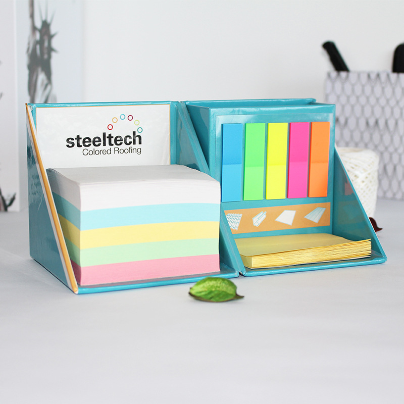 Customized Combination Sticky Notes Color Stripes Message Office Note Paper Tearable Note Sticker Creative Note Box Paper Transfer Custom