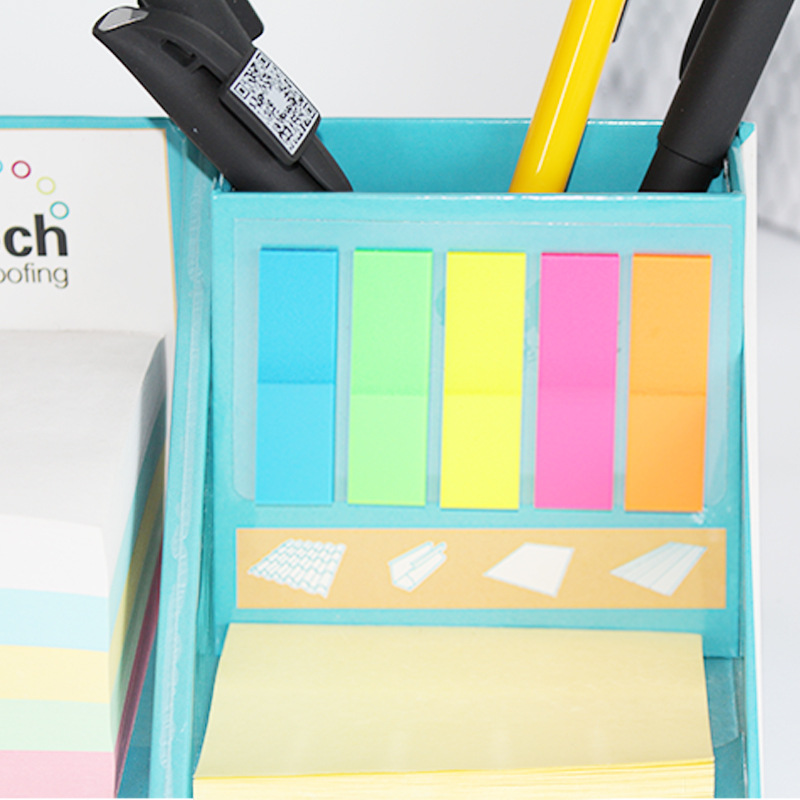 Customized Combination Sticky Notes Color Stripes Message Office Note Paper Tearable Note Sticker Creative Note Box Paper Transfer Custom