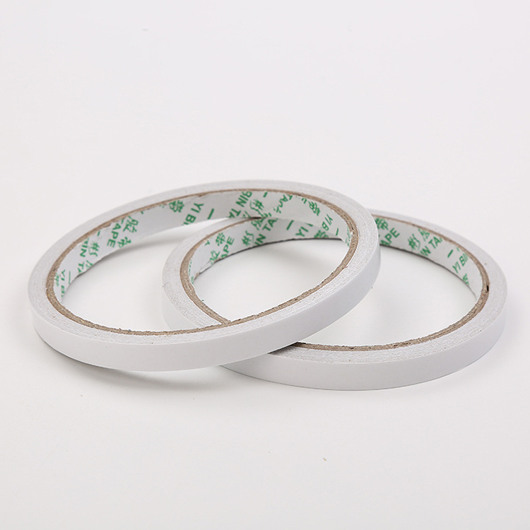 Factory Wholesale High Viscosity Hot Melt Double-Sided Adhesive Student White Hand Tear Strong Double-Sided Adhesive Tape Transparent Office Supplies
