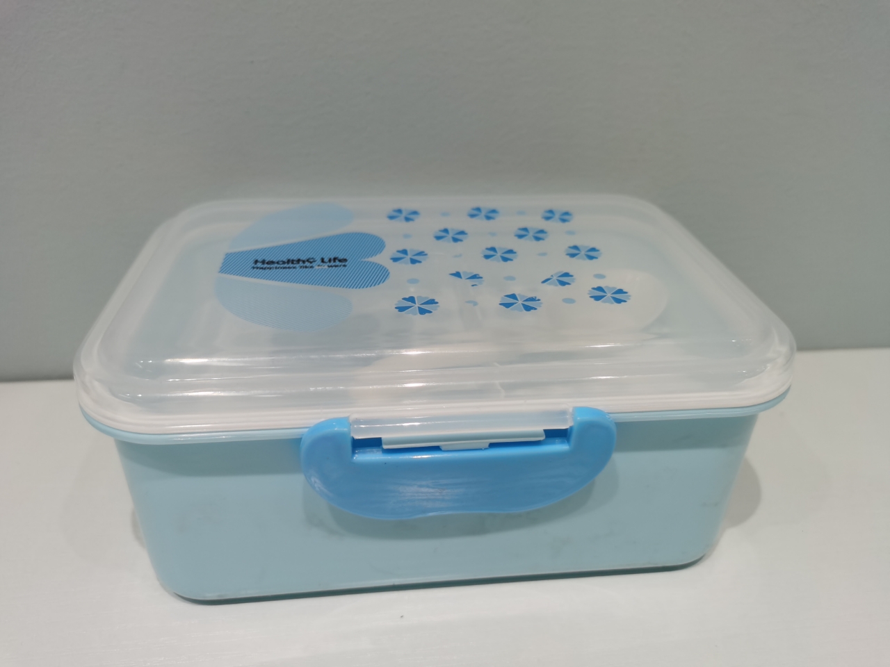 H56-6051 Double-Layer Portable Lunch Box Tape Spoon Student Edible Lunch Box Household Portable Lunch Box Lunch Box