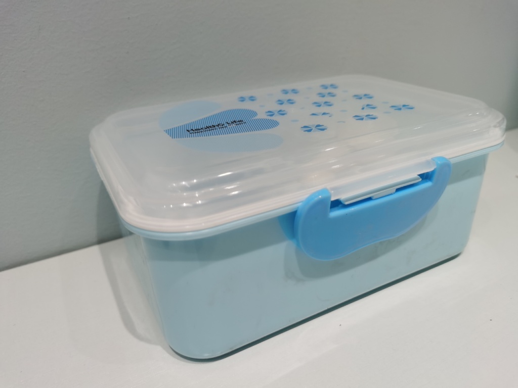 H56-6051 Double-Layer Portable Lunch Box Tape Spoon Student Edible Lunch Box Household Portable Lunch Box Lunch Box