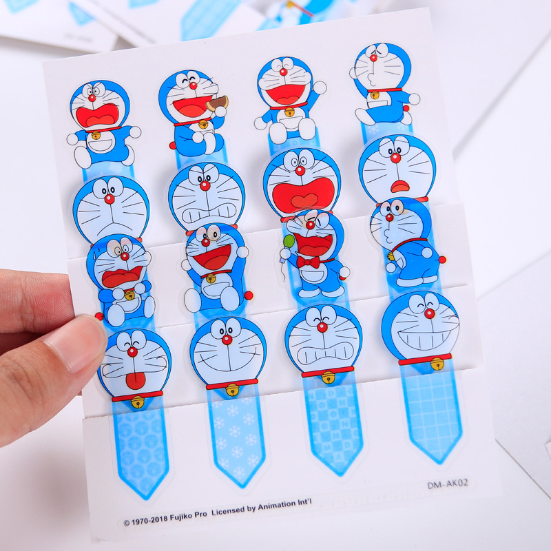 Doraemon Note Sticker Plastic Transparent Label Post-It Boymark Office School Supplies Cute Cartoon Small Note Paper