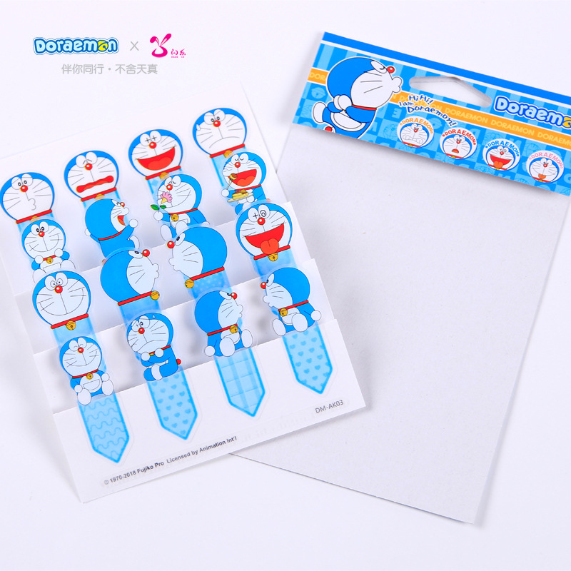 Doraemon Note Sticker Plastic Transparent Label Post-It Boymark Office School Supplies Cute Cartoon Small Note Paper