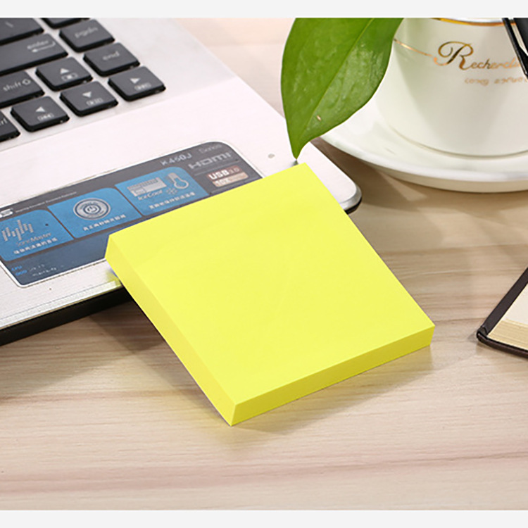 76 * 76mm Fluorescent Sticky Note Color Paper Notepad Office Casual Tear-off Mini Nth Sticker Customized by Manufacturer