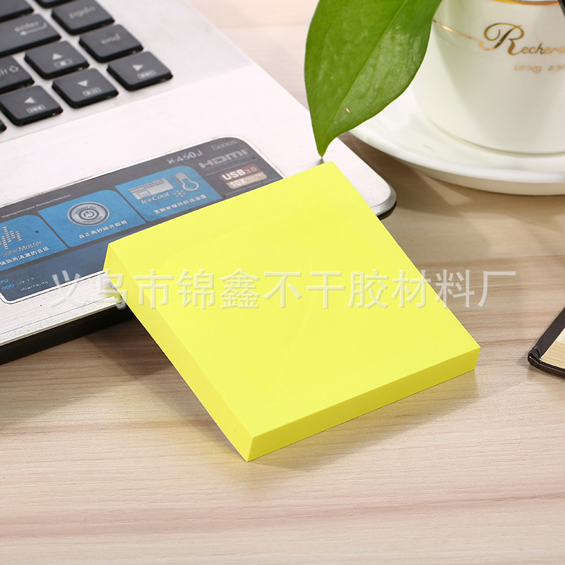 76 * 76mm Fluorescent Sticky Note Color Paper Notepad Office Casual Tear-off Mini Nth Sticker Customized by Manufacturer