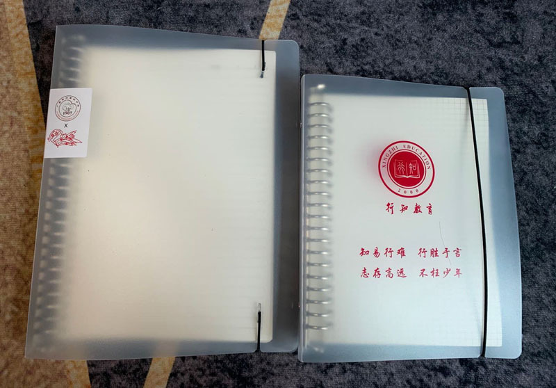 Notebook Custom Simple Transparent Pp Metal Loose-Leaf Binder Journal Book Notebook for Correction Student Stationery Notebook
