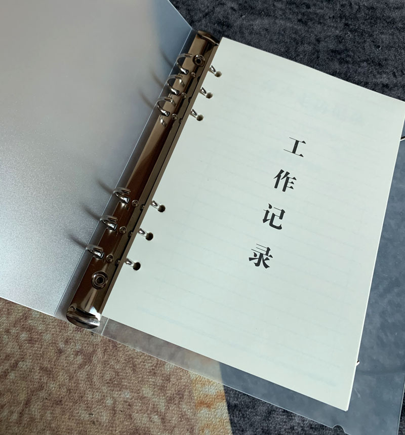 Notebook Custom Simple Transparent Pp Metal Loose-Leaf Binder Journal Book Notebook for Correction Student Stationery Notebook