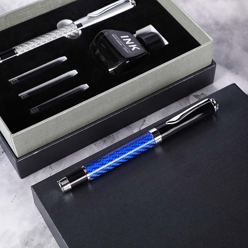 Business Office Pen Ink Sac Ink Dual-Use Pen Kit Can Be Customized Gift Logo Metallic Pen Ball Pen Business Office Pen Ink Sac Ink Dual-Use Pen Kit Can Be Customized Gift Logo Metallic Pen Ball Pen
