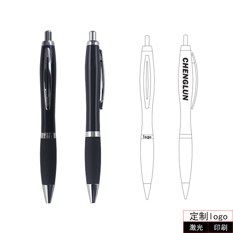 Metal Vase Style Pen Holder Pressing Pen Advertising Marker Office Supplies Metal Ball Point Pen Custom Logo Y604#