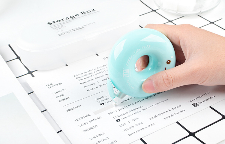 Tiangao Cartoon Correction Tape Correction Fluid Correction Tape Set New Internet Celebrity Correction Tape Creative Donut Correction Tape