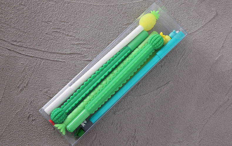 Yue Lu 6 Boxed Cartoon Soft Rubber Head Gel Pen Student Cute Ball Pen Korean Office Stationery Writing Pen Yue Lu 6 Boxed Cartoon Soft Rubber Head Gel Pen Student Cute Ball Pen Korean Office Stationery Writing Pen