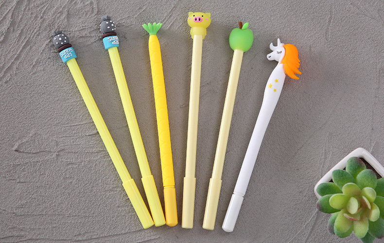 Yue Lu 6 Boxed Cartoon Soft Rubber Head Gel Pen Student Cute Ball Pen Korean Office Stationery Writing Pen Yue Lu 6 Boxed Cartoon Soft Rubber Head Gel Pen Student Cute Ball Pen Korean Office Stationery Writing Pen