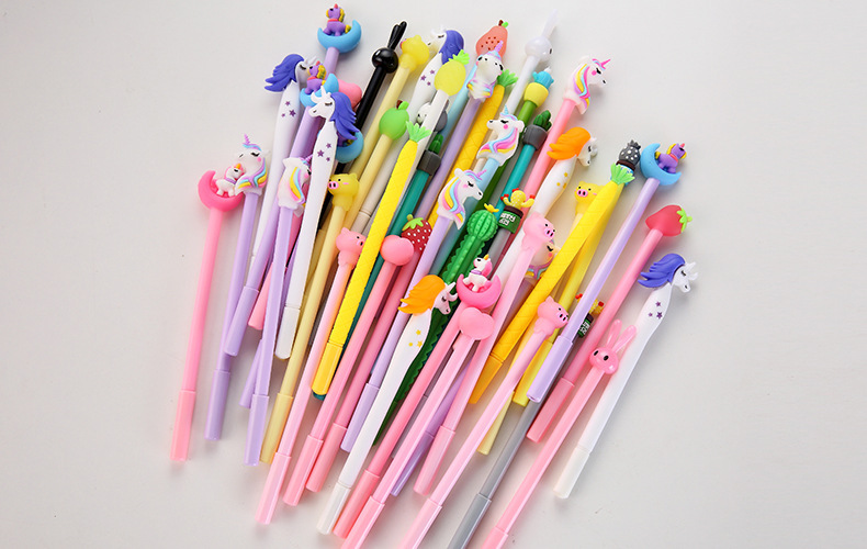 Yue Lu 6 Boxed Cartoon Soft Rubber Head Gel Pen Student Cute Ball Pen Korean Office Stationery Writing Pen Yue Lu 6 Boxed Cartoon Soft Rubber Head Gel Pen Student Cute Ball Pen Korean Office Stationery Writing Pen