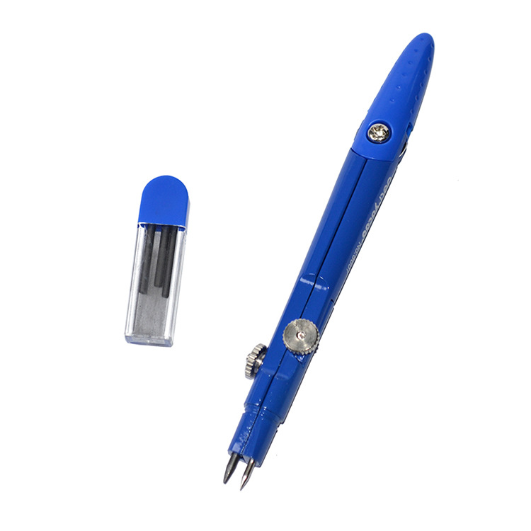 Deli 8607 Pencil Refill Compasses Colorful Drawing Compasses/Survey Instrument All Metal Easy to Carry
