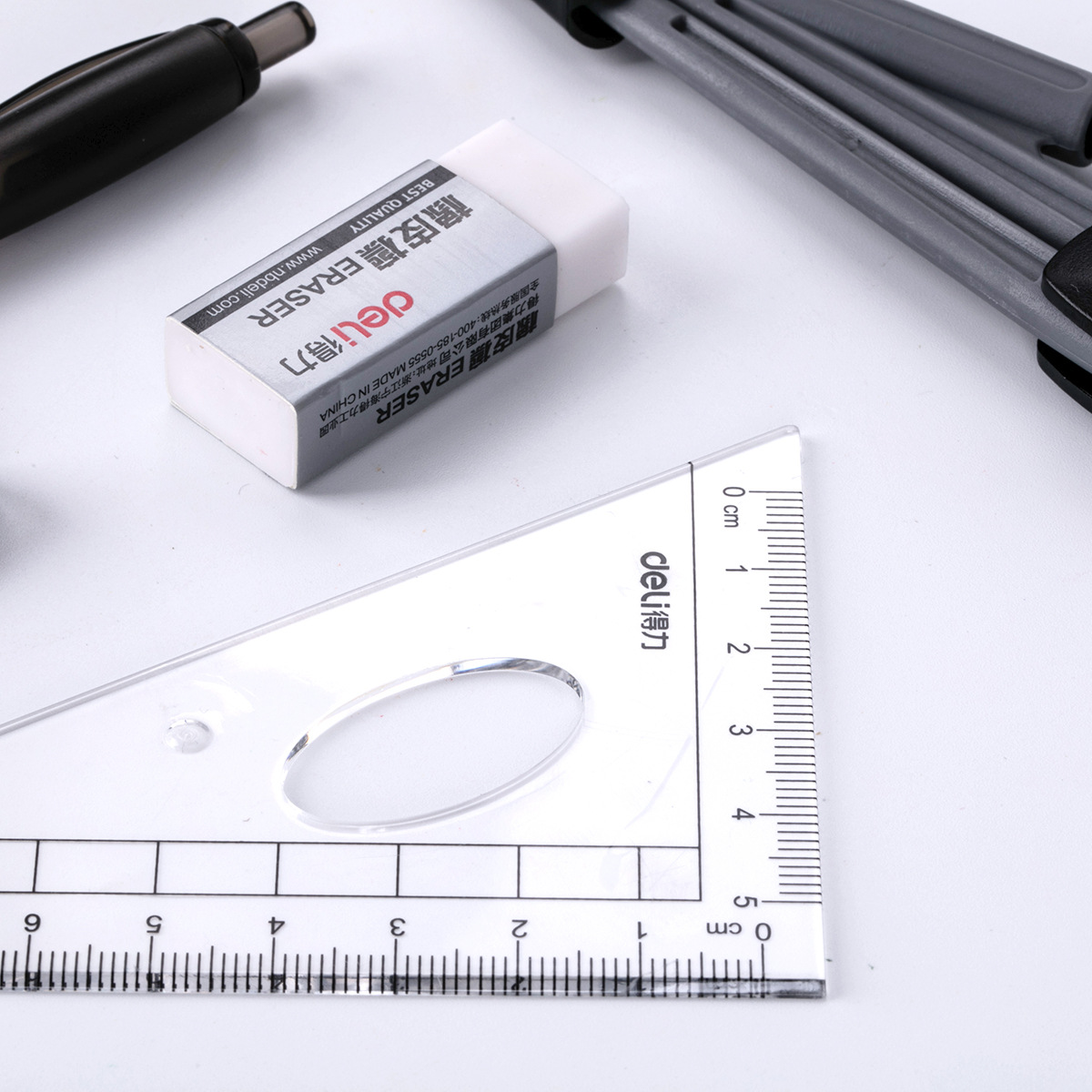Deli 9591 Student Drawing Combo 8 Set Compasses Ruler Set Student Stationery Ruler Set