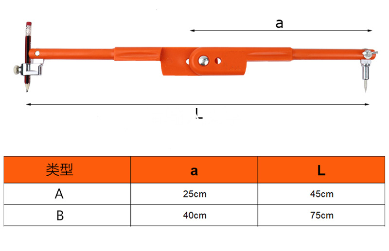 Woodworking Compasses Professional Rounder Industrial Large Metal Marking Gauge Cartography Drawing Tools