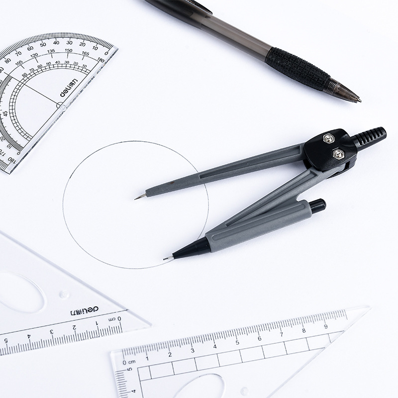 Deli 9591 Compasses Student Drawing Combo 8 Set Compasses Ruler Set Examination Set Deli Compasses