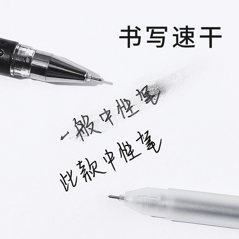 Ruixiang Ins Simple Style Frosted Gel Pen Carbon Ball Pen Signature Pen Office Stationery Student Red and Black Pen Wholesale