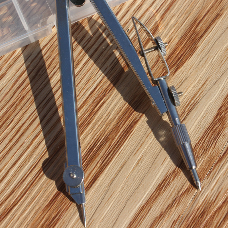 Aijia 2084 Candy Color Student Compasses with Pencil Refill Metal Shell Solid and Durable New Special Offer