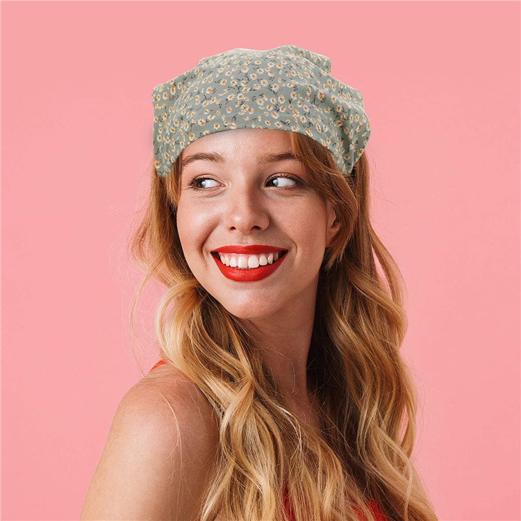Three-State Floral Elastic Band Headscarf Women's Thin Flower Cloth Bag Headscarf European and American Triangular Binder Hair Accessories Batch Three-State Floral Elastic Band Headscarf Women's Thin Flower Cloth Bag Headscarf European and American Triangular Binder Hair Accessories Batch