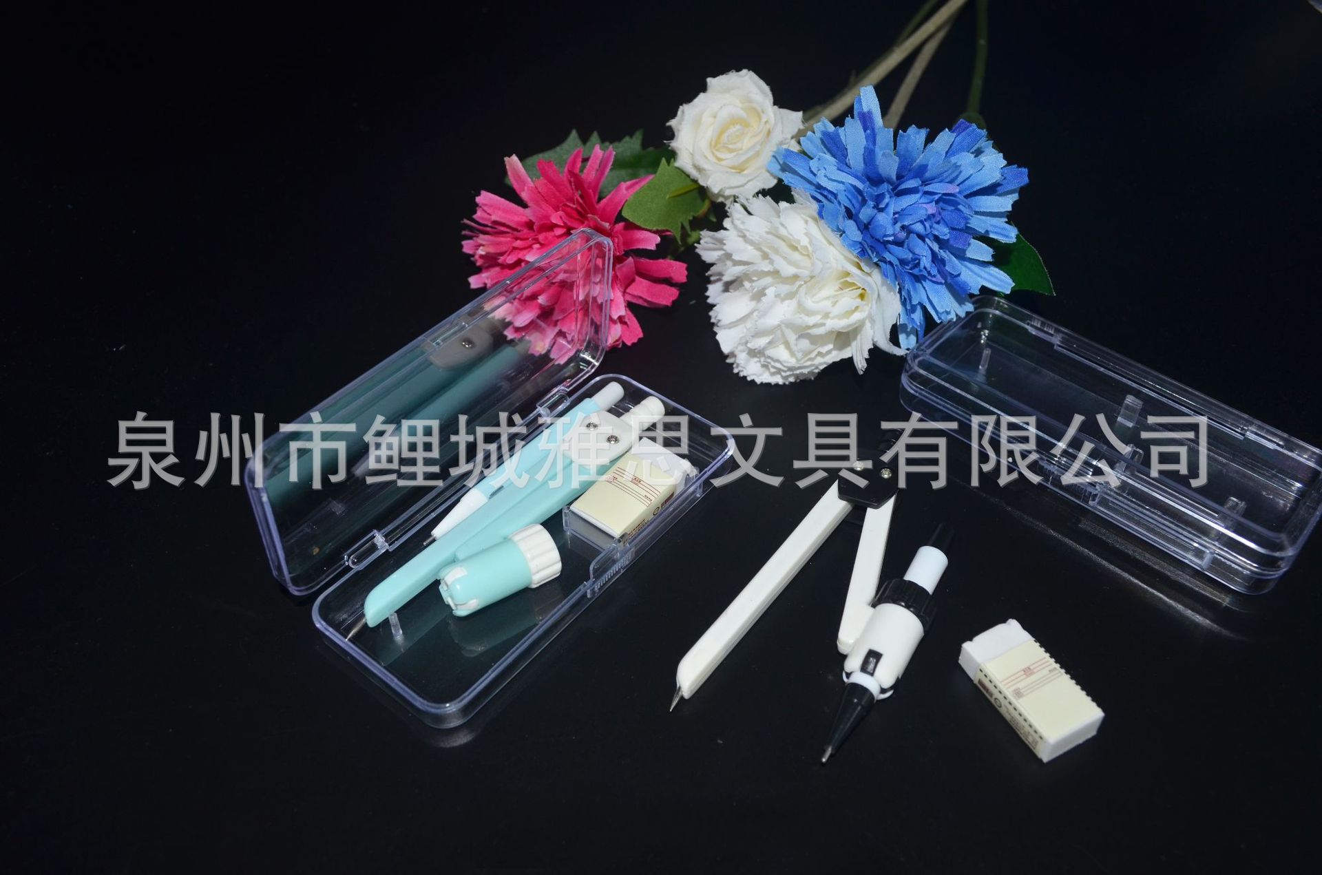 YS-692 IELTS Factory Direct Sales Non-Printed Compass Ruler Student Stationery New Creative Candy Color Compasses