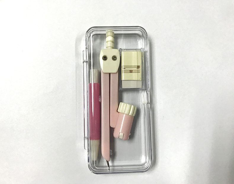 YS-692 IELTS Factory Direct Sales Non-Printed Compass Ruler Student Stationery New Creative Candy Color Compasses