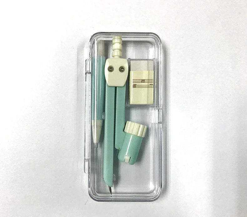 YS-692 IELTS Factory Direct Sales Non-Printed Compass Ruler Student Stationery New Creative Candy Color Compasses