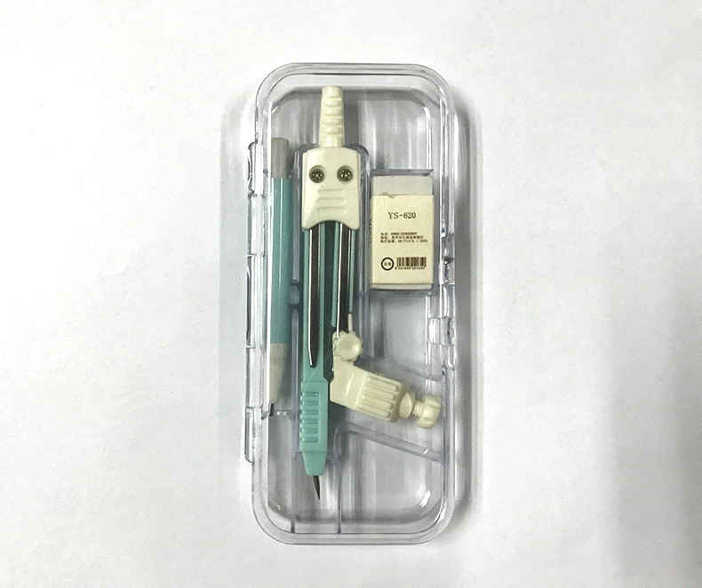 YS-692 IELTS Factory Direct Sales Non-Printed Compass Ruler Student Stationery New Creative Candy Color Compasses
