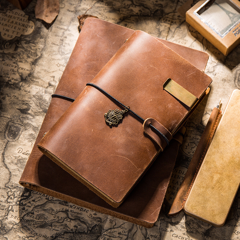 Handmade First Layer Leather Book Genuine Leather Hand Account Binder Notebook Retro Nostalgic Travel Diary Book A5a6a7